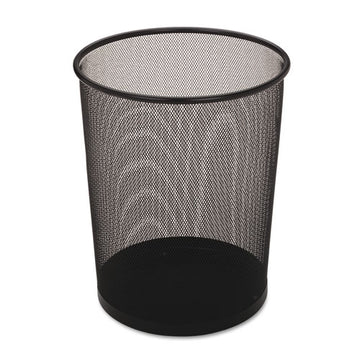 Rubbermaid® Commercial Steel Mesh Wastebasket, Round, 5 Gal, Black, 6-carton freeshipping - TVN Wholesale